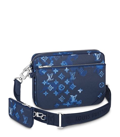 lv bag with blue strap